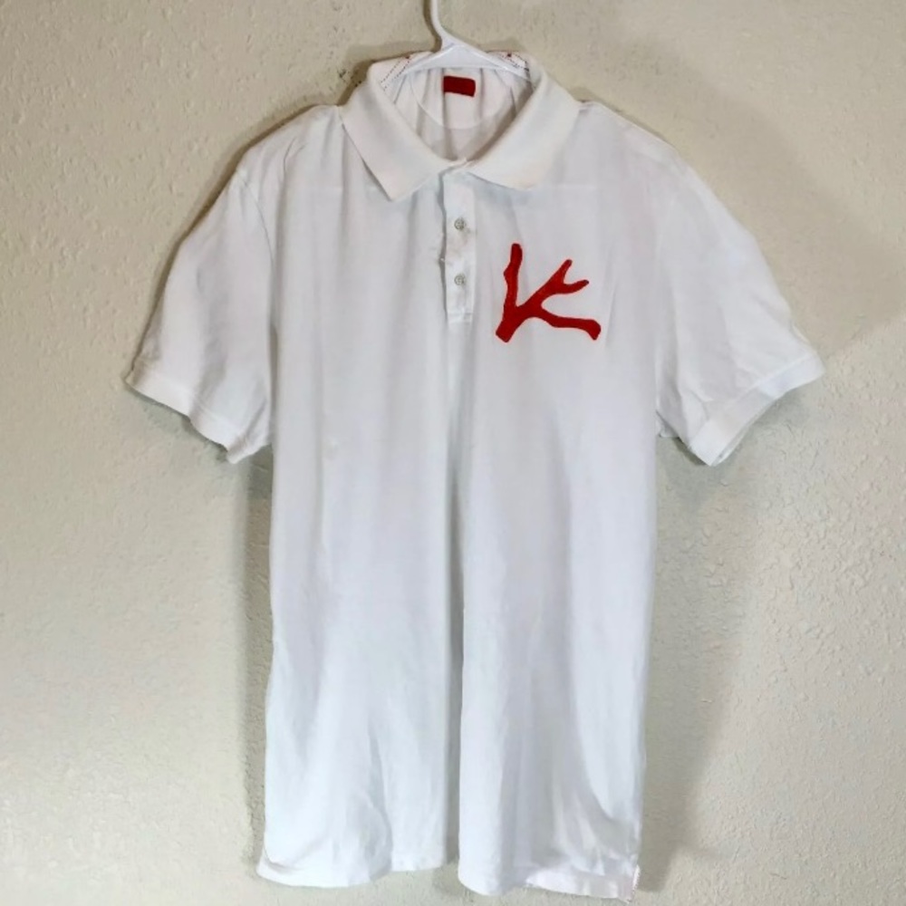 Isaia Napoli Big Coral Logo Embroidered Made in Italy! Fits US XL